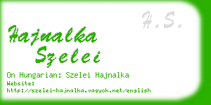 hajnalka szelei business card